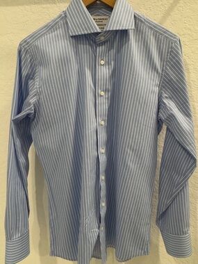 Spier & Mackay Men's Shirt - Light Blue Reverse Stripe
